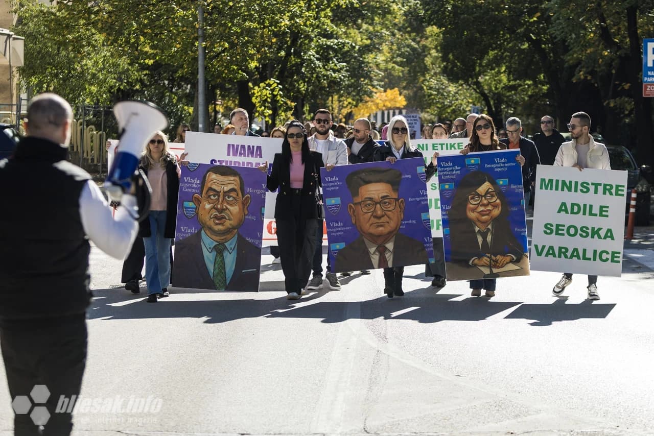 Mostar: Prosvjed zdravstvenih radnika