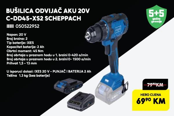 Bušilica odvijač AKU 20V SCHEPPACH