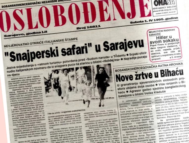 Naslovnica Oslobođenja iz 1995. godine