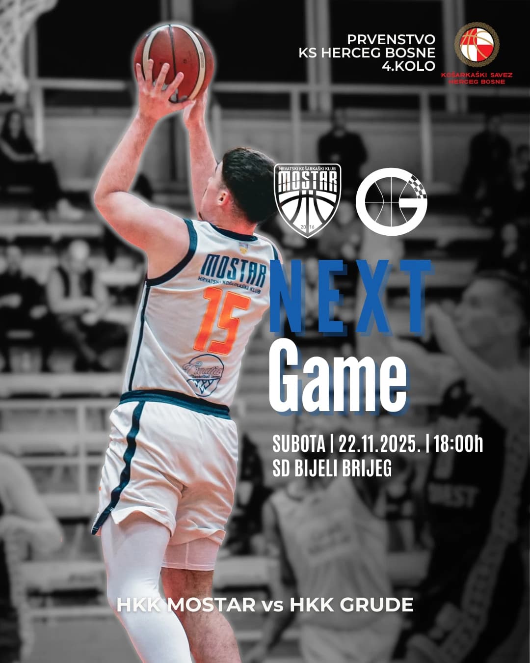 Utakmica HKK Mostar i HKK Grude