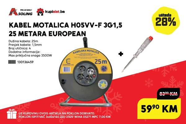 KABEL MOTALICA HO5VV - F 3g1,5 25 METARA EUROPEAN