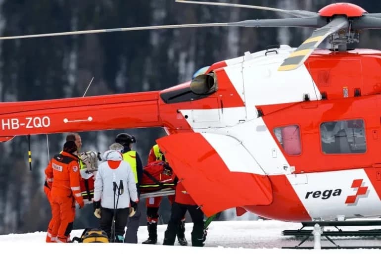 Gisin je prevezena helikopterom nakon što joj je pružena liječnička pomoć na stazi.