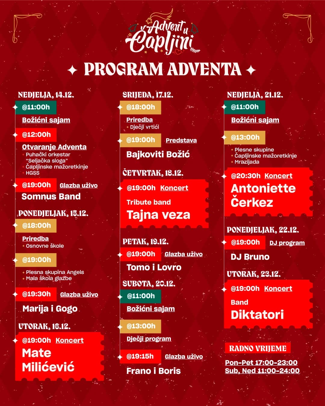 Čapljina od nedjelje u blagdanskom ruhu: Otvara se Advent 2025.