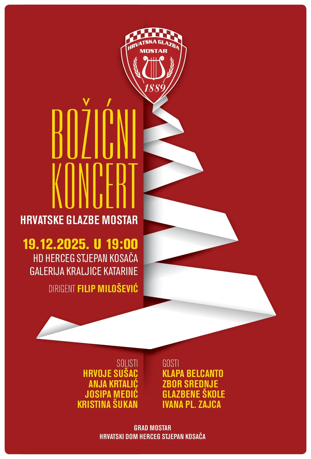 Božićni koncert Hrvatske glazbe Mostar