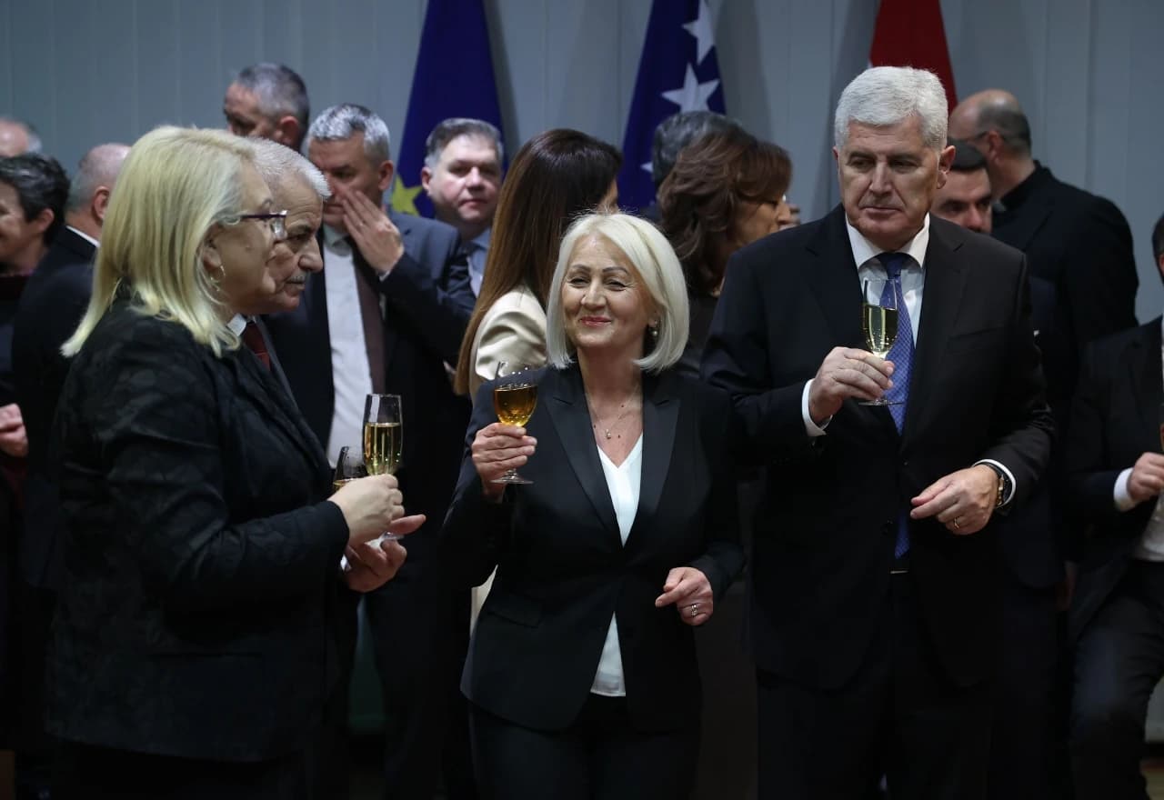 Bradara, Krišto i Čović na božićnom prijemu