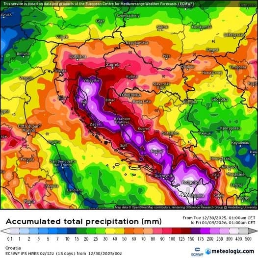 Predviđanje oborina za narednih 15 dana