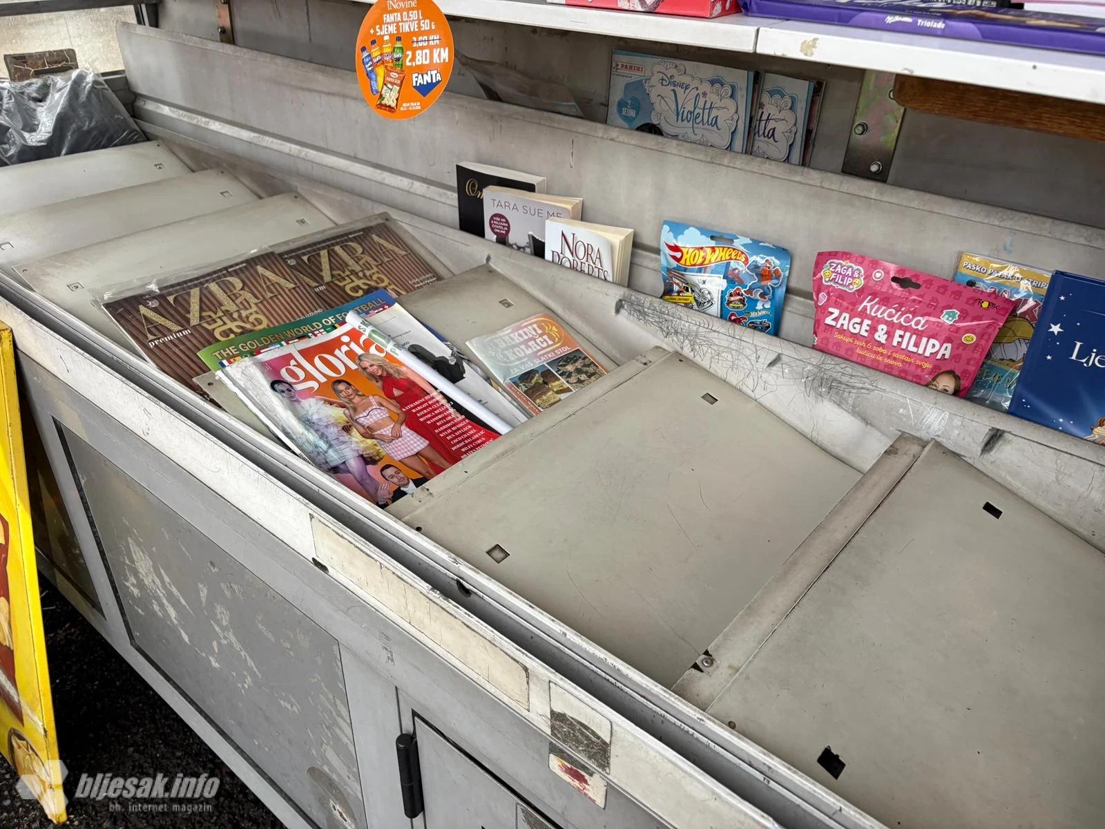 Prazne police na kojima su ranije bile novine iz Hrvatske