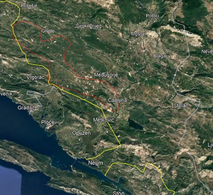 Satelitsko snimanje na području rijeke Trebižat zbog mogućih poplava