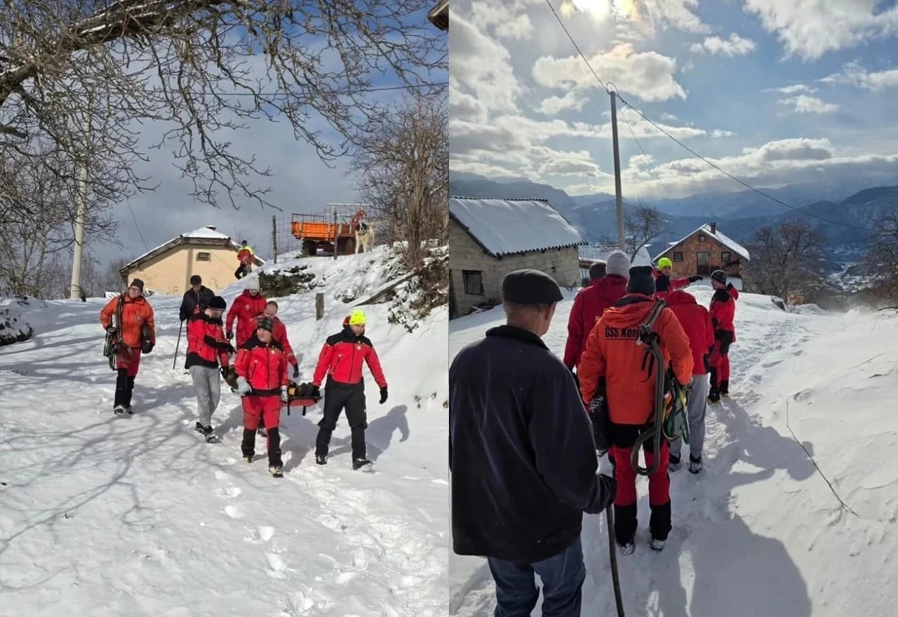 GSS Konjic u snježnim uvjetima spasio stariju ženu