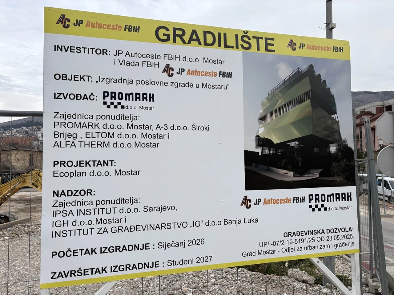 Gradilište u srcu Mostara