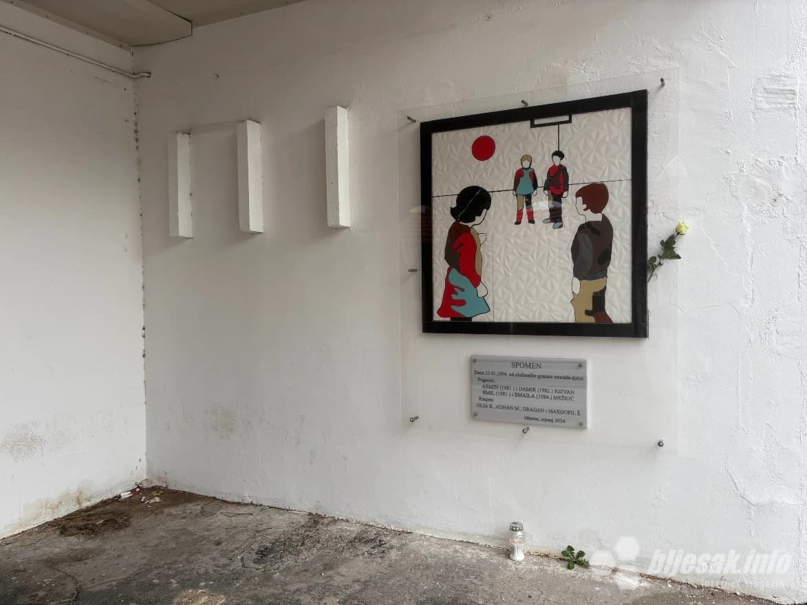 Spomen na stradalu djecu kod Mostarke