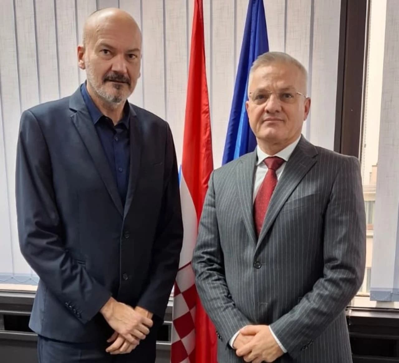 Rektor Sveučilišta u Mostaru prof. dr. sc. Ivo Čolak i državni tajnik Središnjeg državnog ureda za Hrvate izvan Republike Hrvatske Zvonko Milas