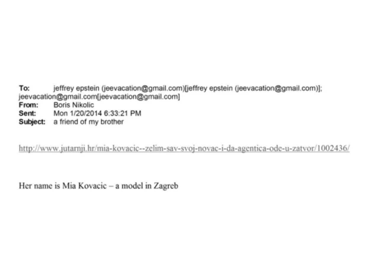 Mailovi u kojima se spominje hrvatska voditeljica