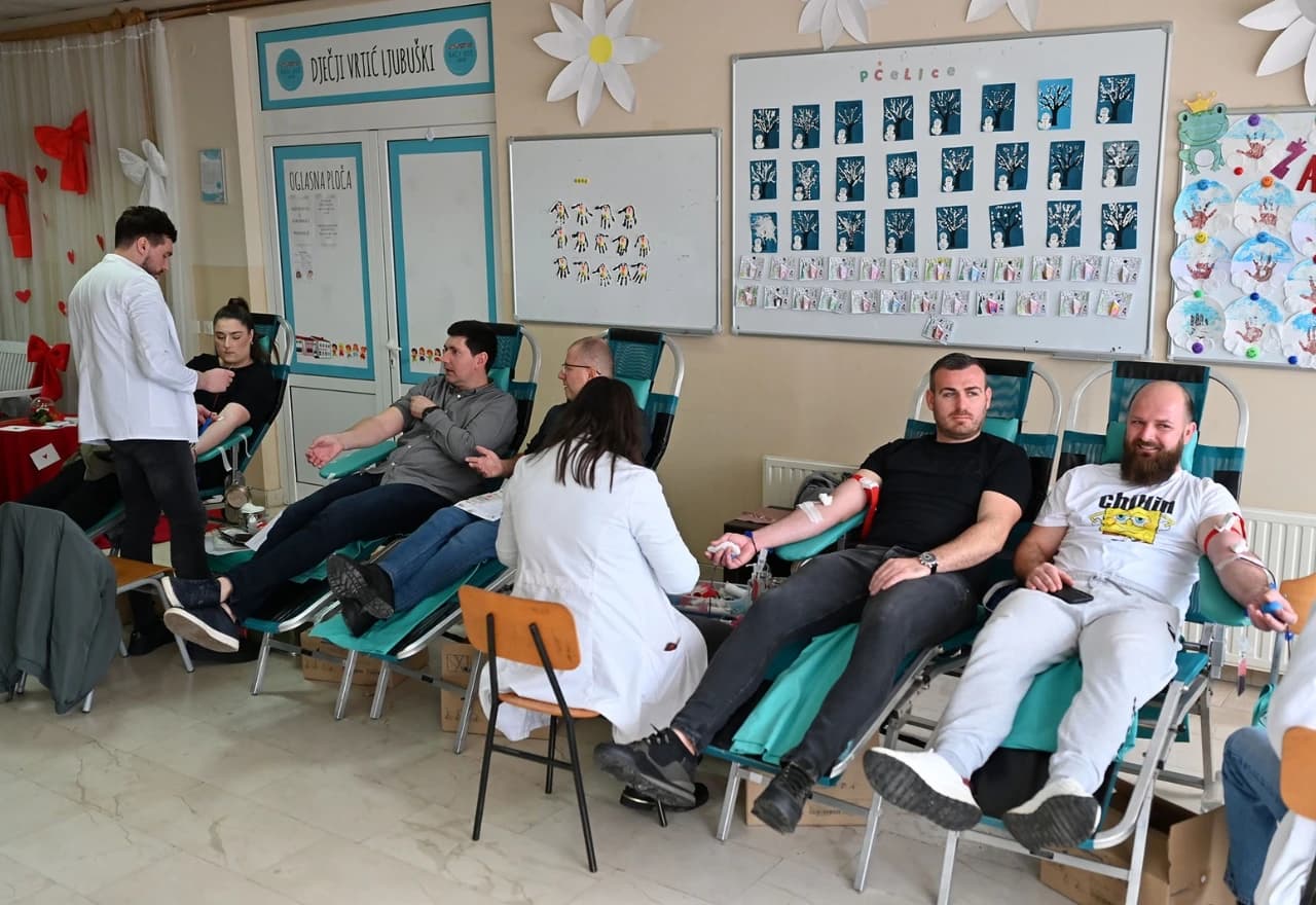U Ljubuškom prikupljeno 33 doze krvi