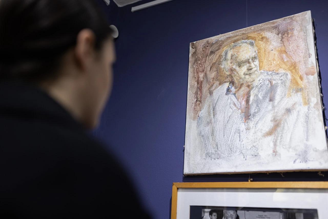 Portret Florijana Mićkovića koji je napravio akademski slikar Hamo Ibrulj