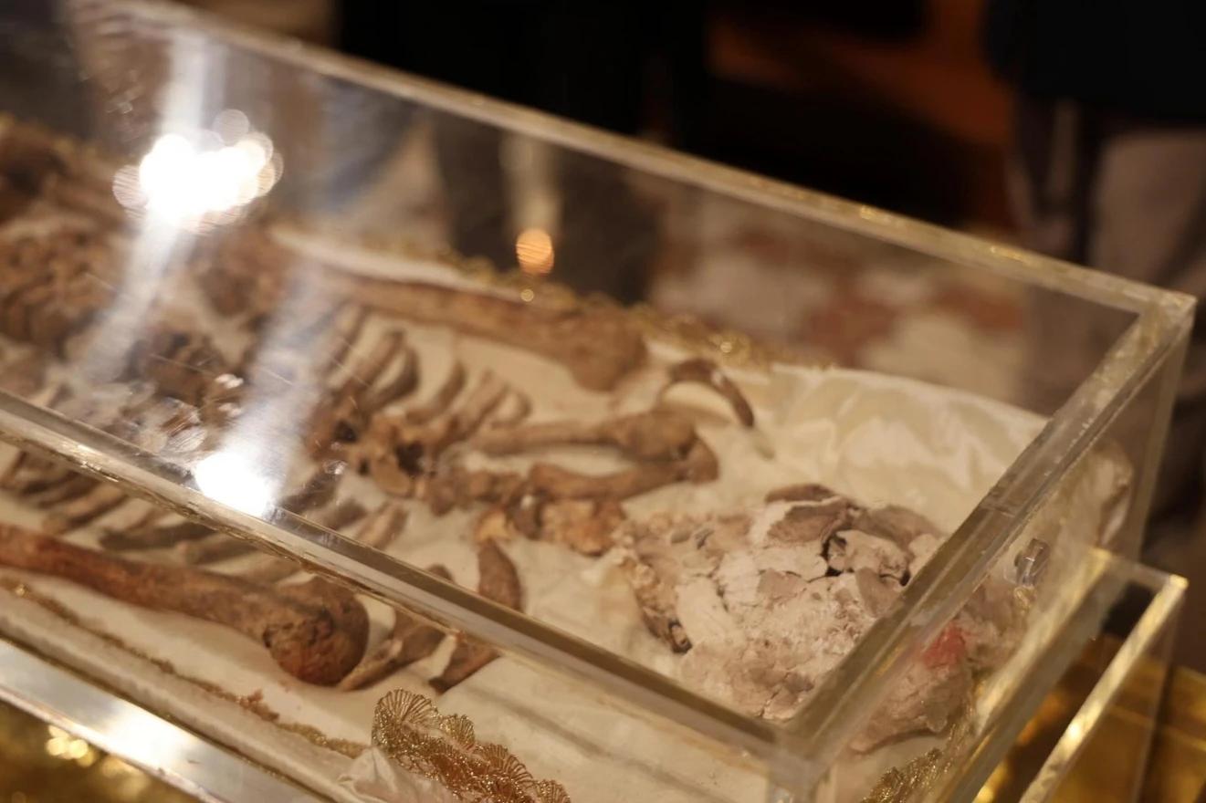 Njegovi posmrtni ostaci izloženi su u Bazilici svetog Franje u Asizu.