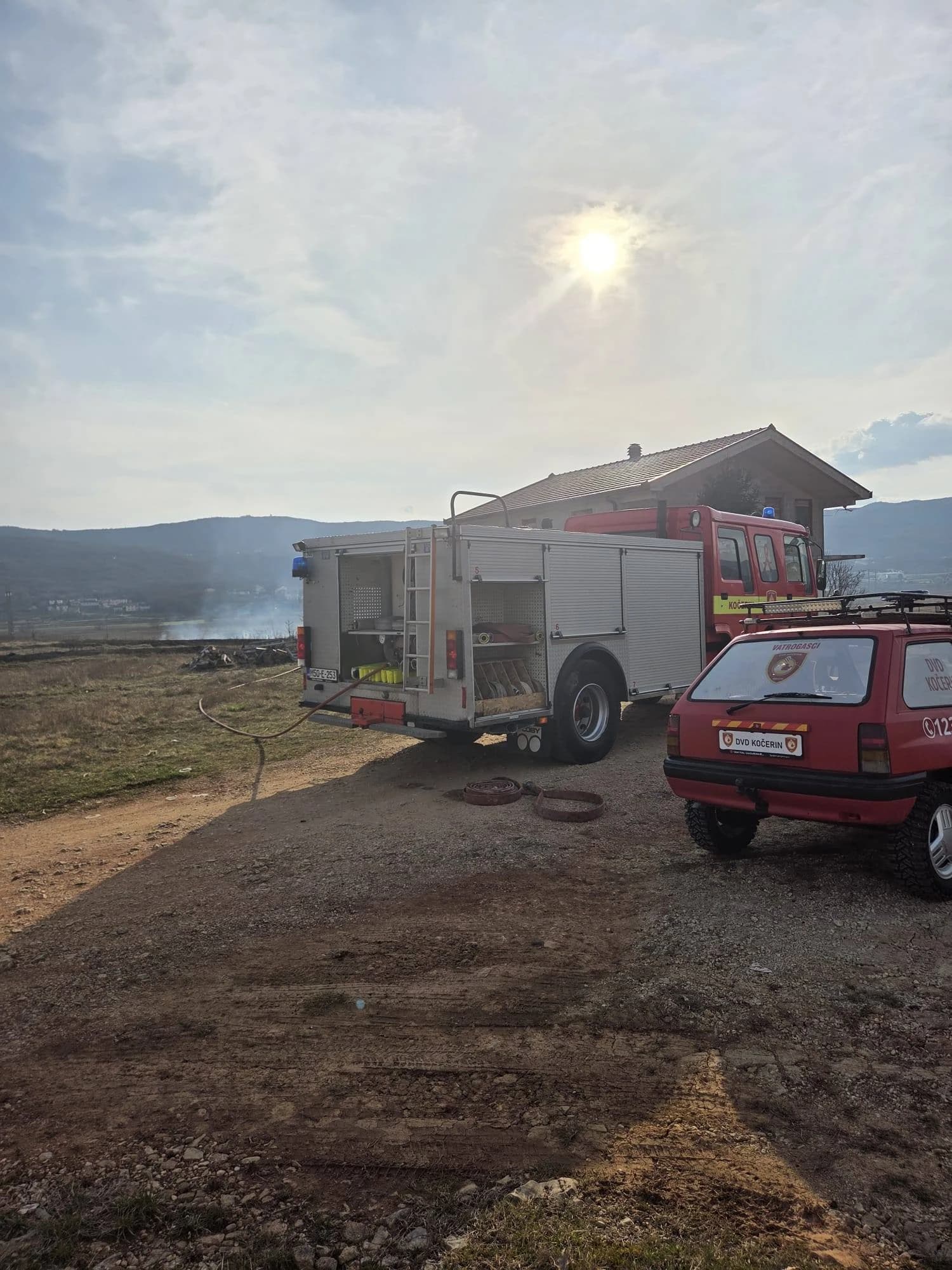 Požar u mjestu Brižine na Kočerinu