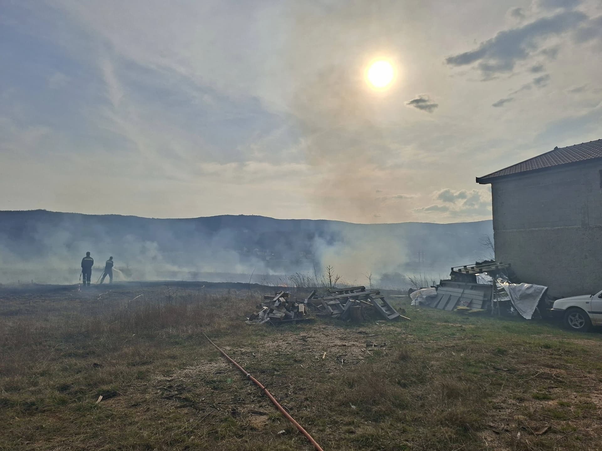 Požar u mjestu Brižine na Kočerinu