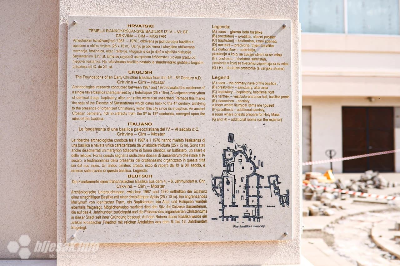 Obnova tlocrta stare bazilike kod Franjevačke crkve