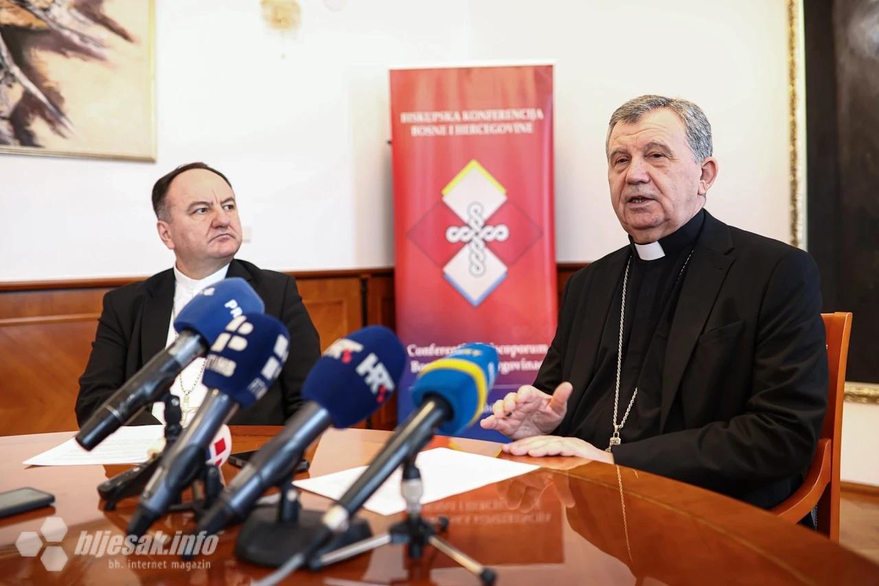 Mostarsko-duvanjski biskup i trebinjsko-mrkanski apostolski upravitelj Petar Palić i vrhbosanski nadbiskup Tomo Vukšić