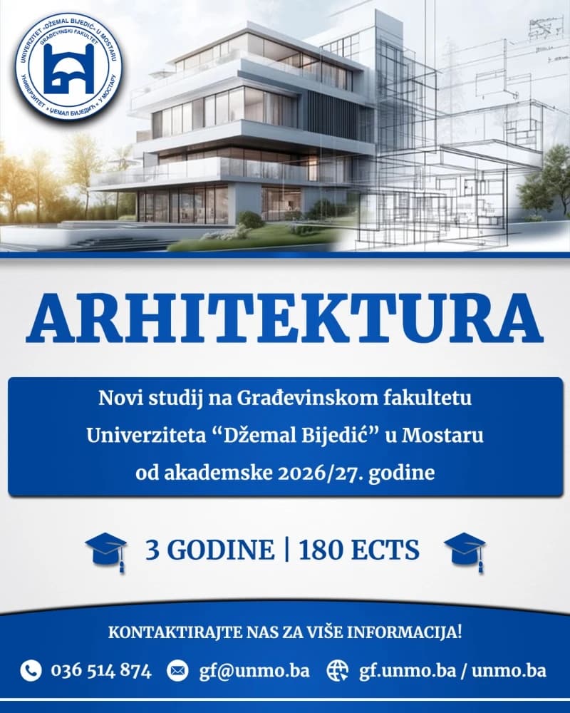 Građevinski fakultet u Mostaru pokreće novi studij