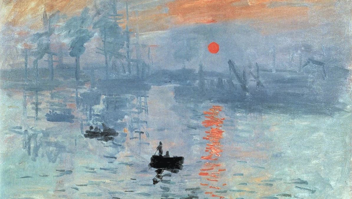 Monetova slika "Impresija, izlazak sunca", ilustracija