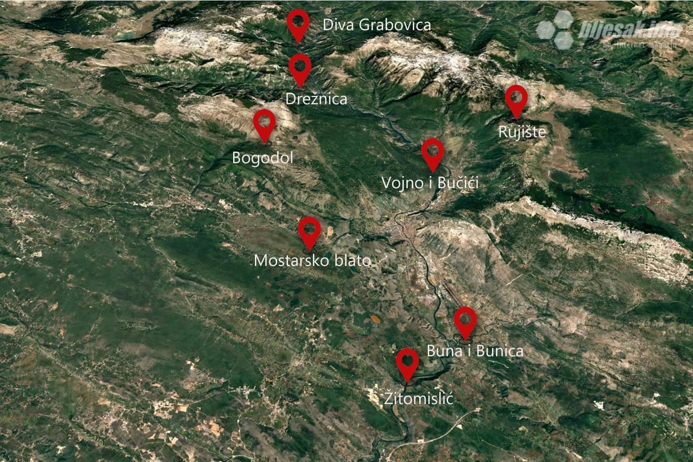 Izletišta u okolici Mostara