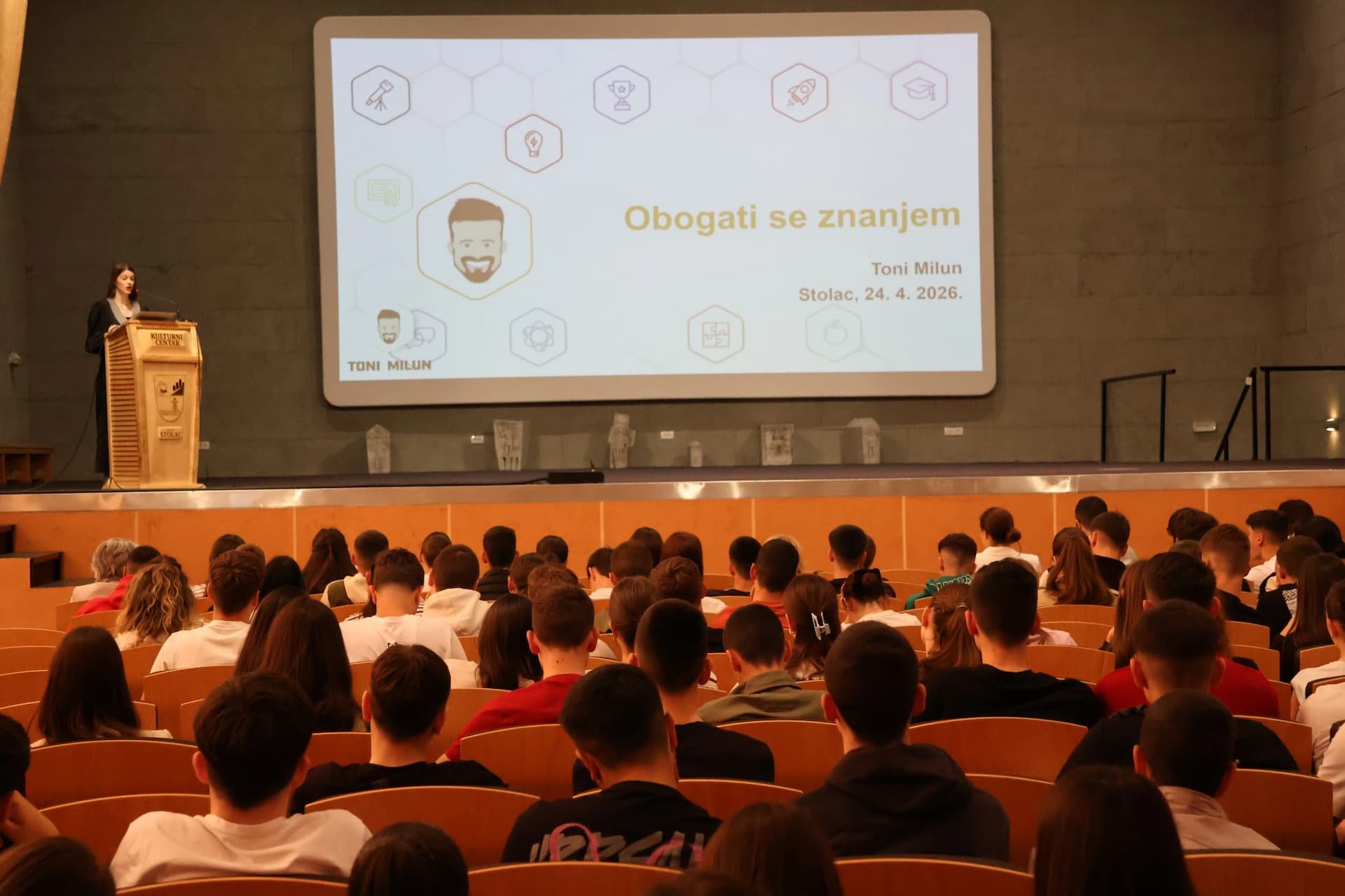 Toni Milun održao predavanje mladima u Stocu