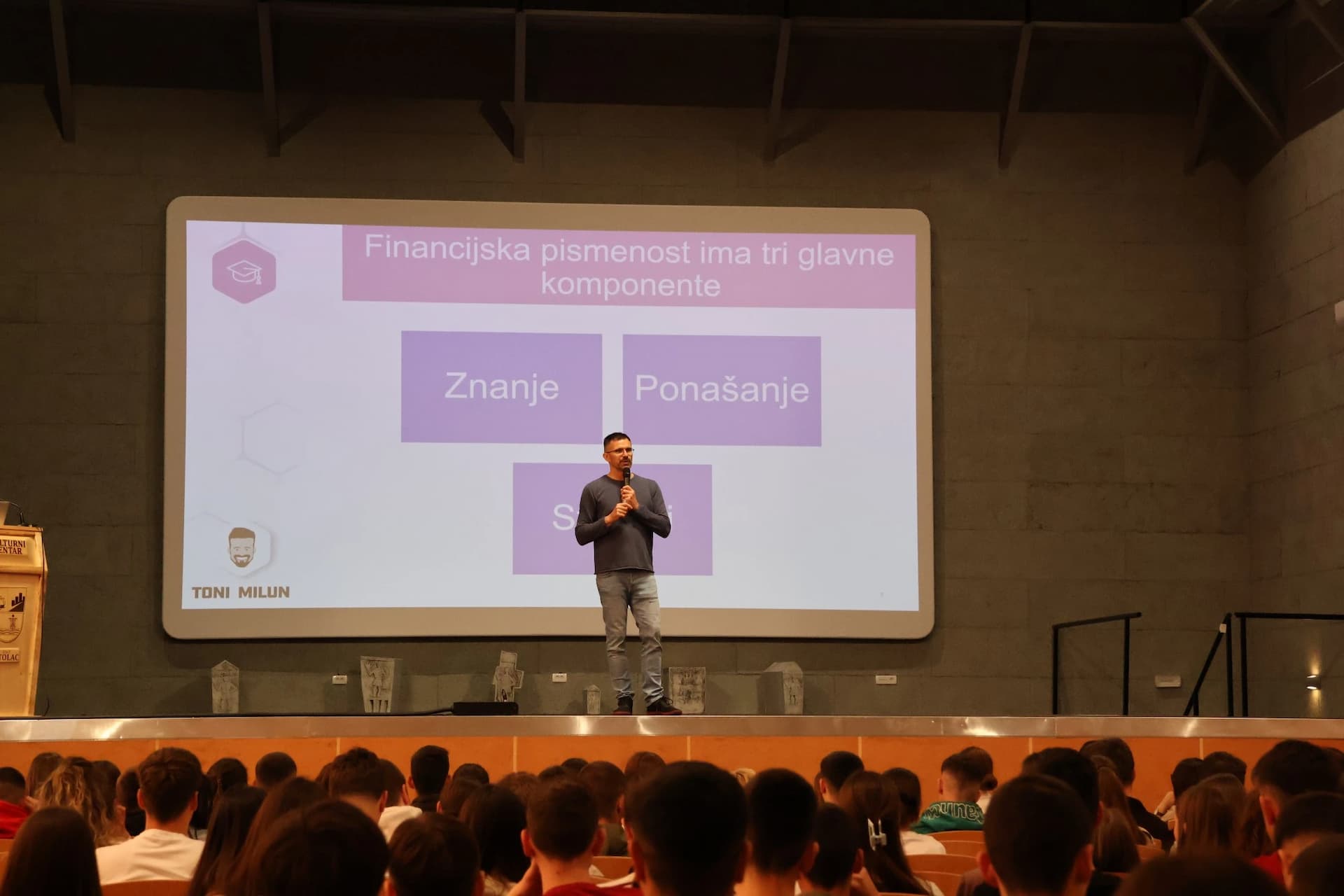 Toni Milun održao predavanje mladima u Stocu