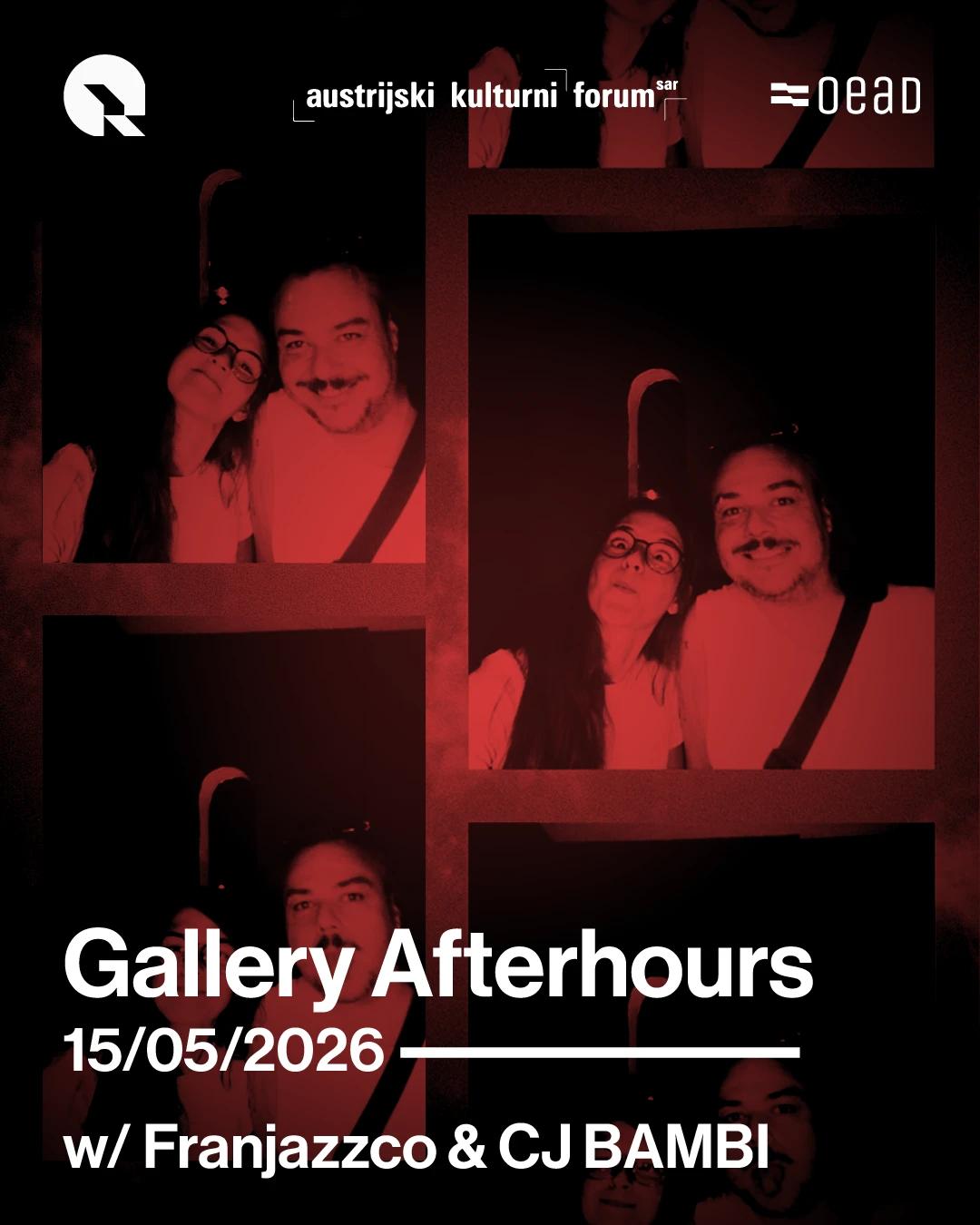 Nakon otvorenja izložbe program se nastavlja kroz Gallery Afterhours, koji ovoga puta u Rezon dovodi DJ duo iz Beča – Franjazzco & CJ BAMBI.