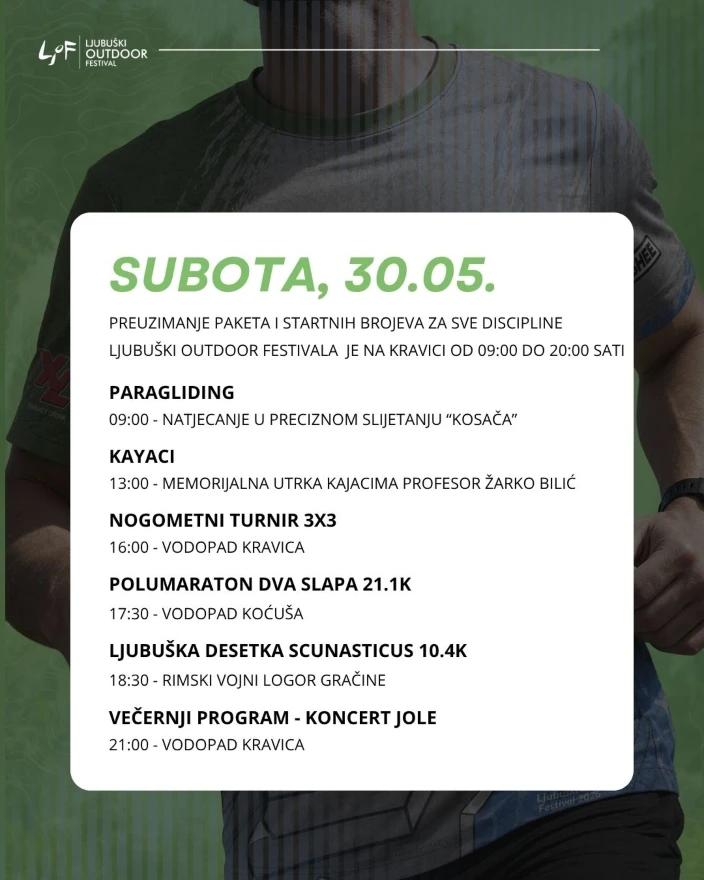 Program festivala za subotu