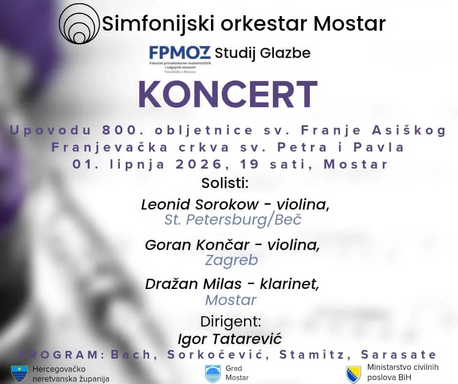Koncert Simfonijskog orkestra Mostar