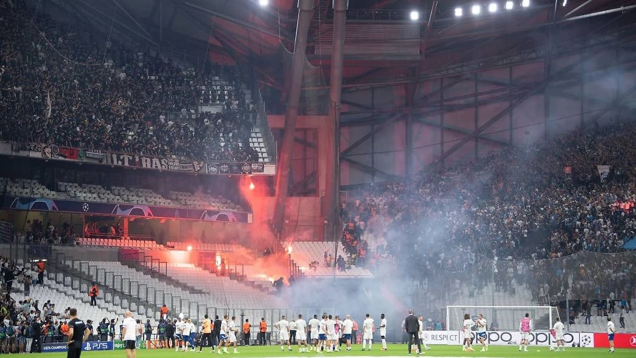 Slika sa utakmice Marseille - Eintracht 