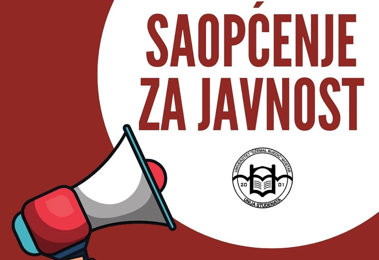 Priopćenje za javnost Rukovodstva Unije studenata