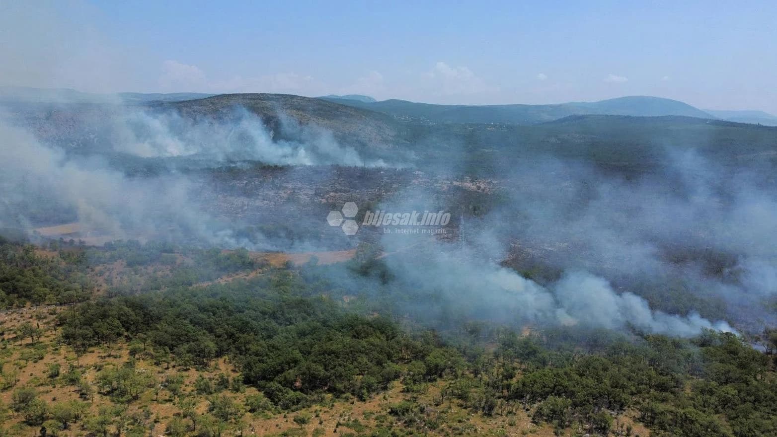 Požar na području Gubavice