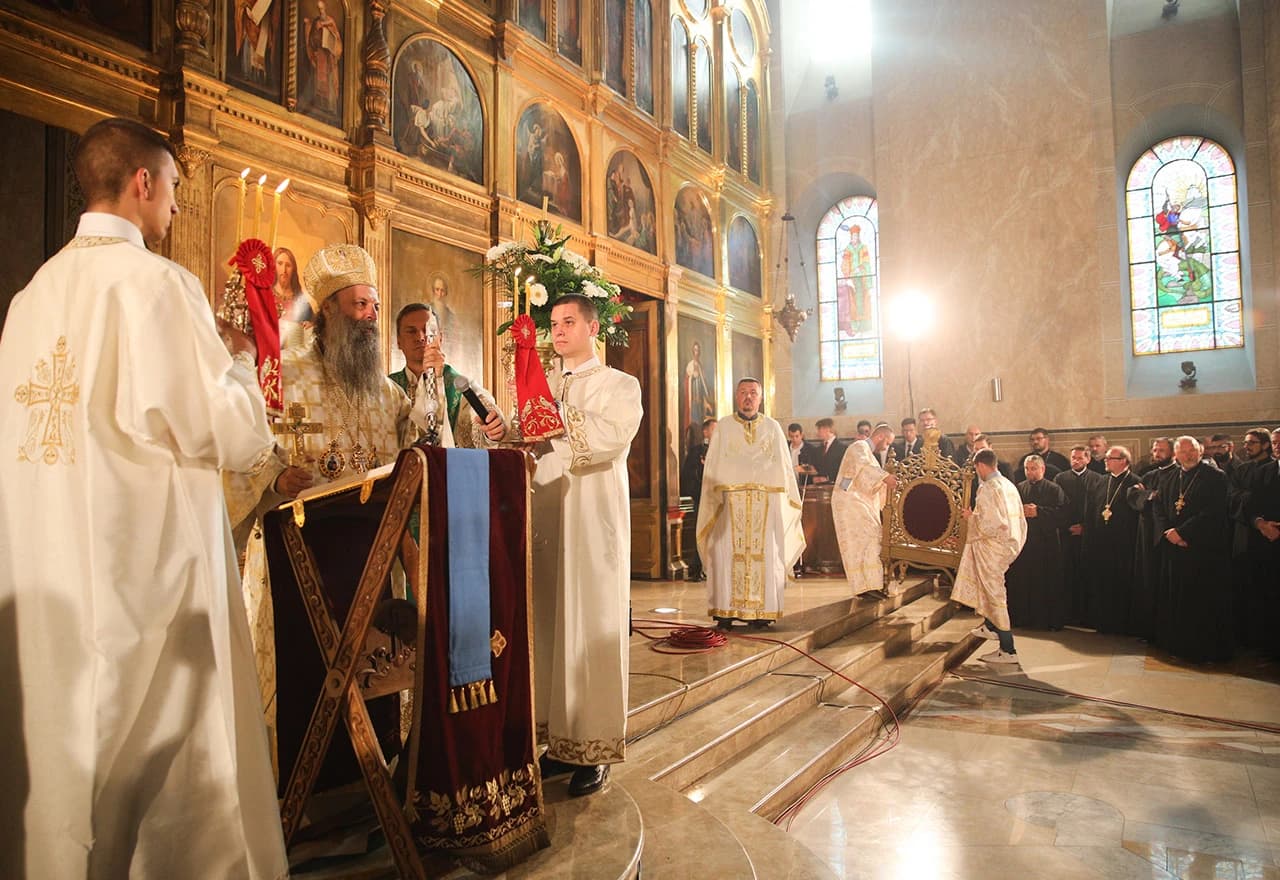 Patrijarh Porfirije služio liturgiju u Sabornoj crkvi u Sarajevu