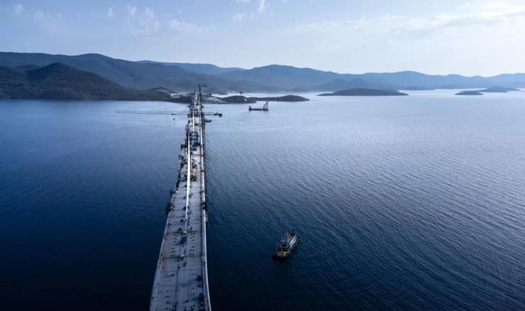 Pelješki most iz zraka