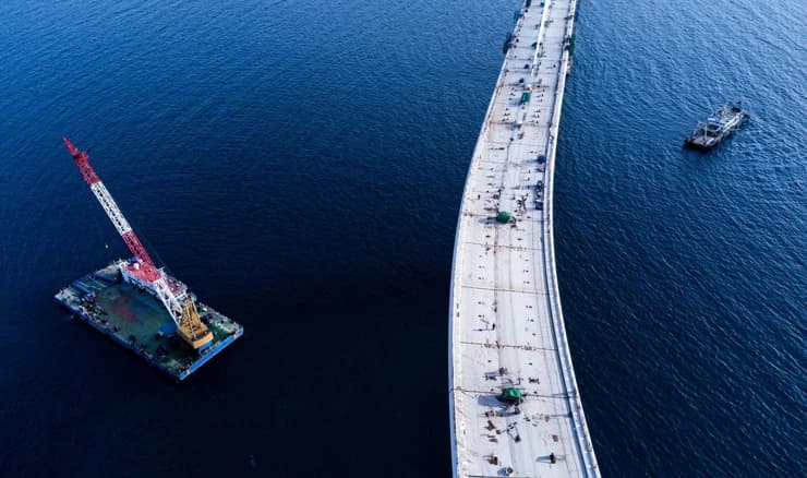 Pelješki most iz zraka