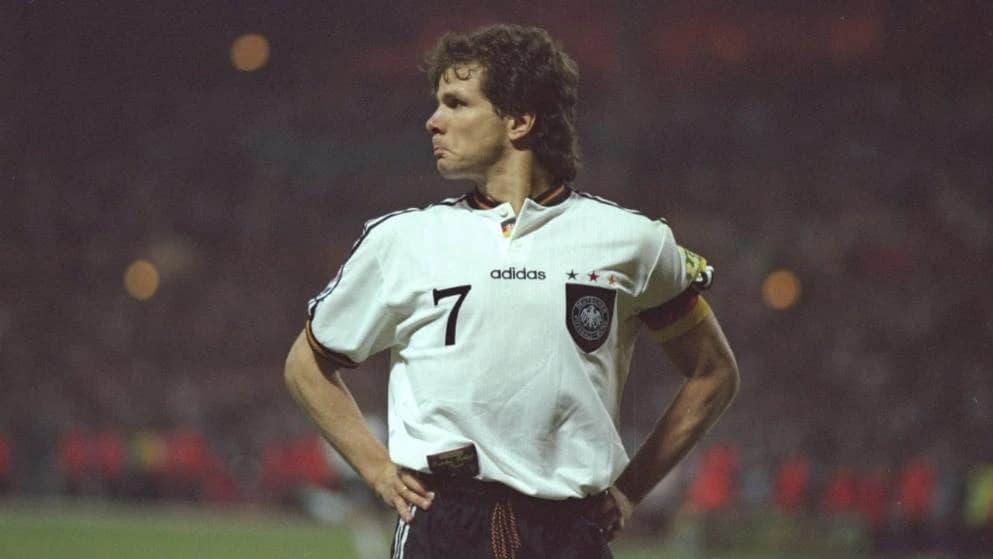 Andreas Möller s čuvenom pozom na Wembleyju