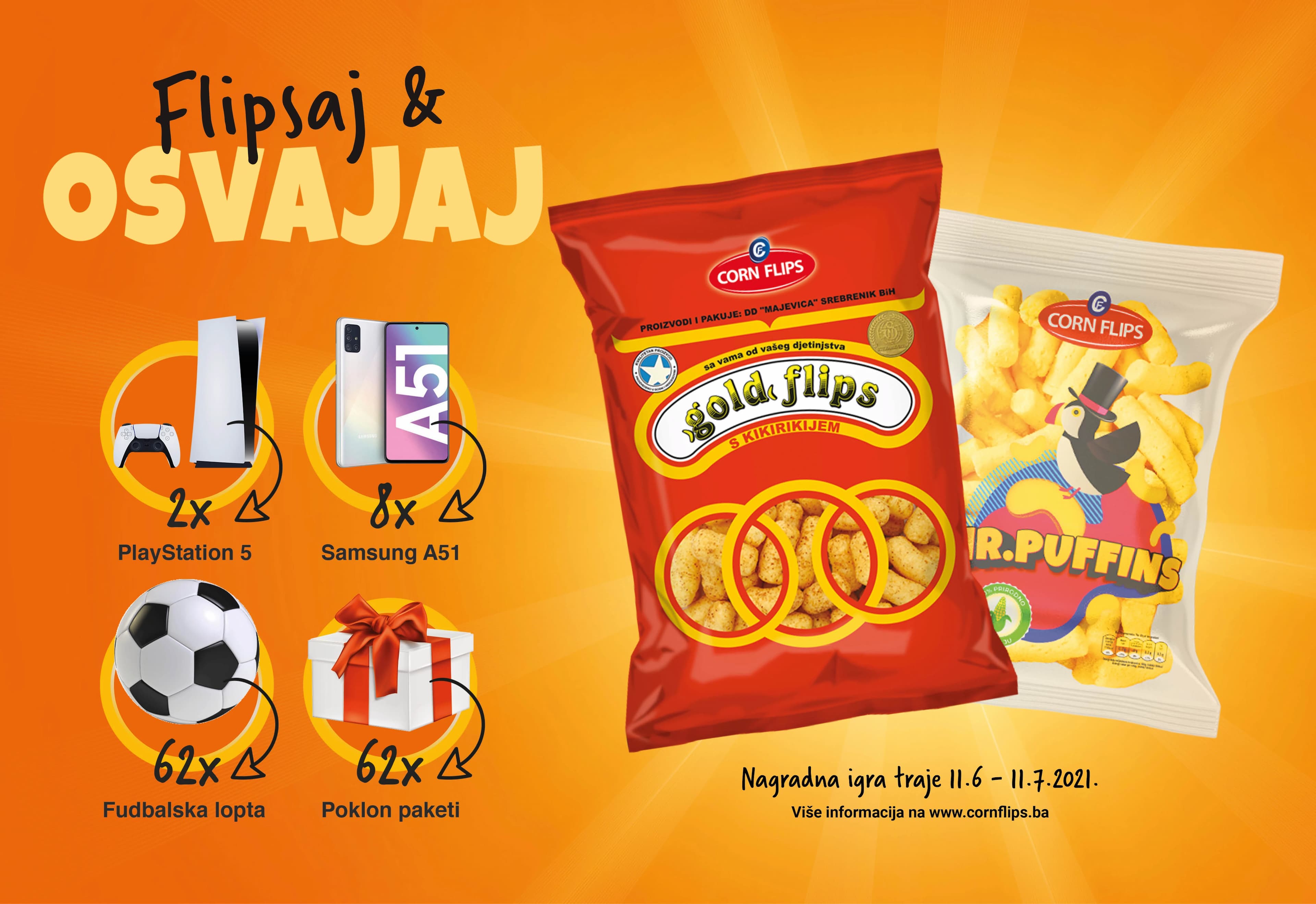 Flipsaj & Osvajaj uz svoj omiljeni Corn Flips