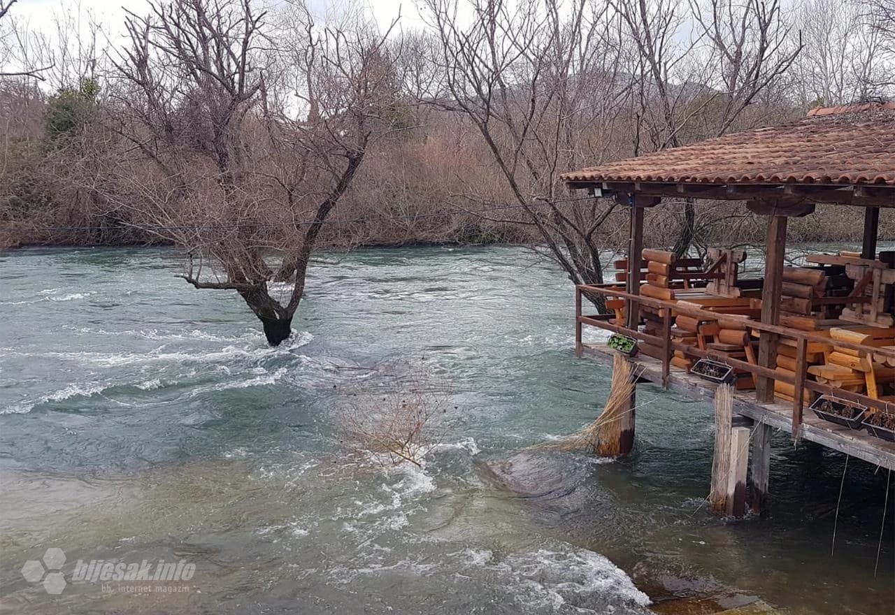 Visok vodostaj rijeke Trebižat u siječnju