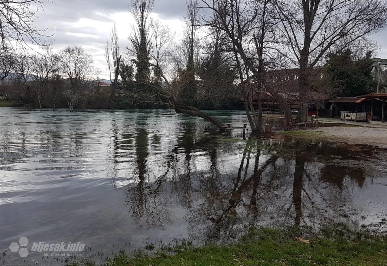 Visok vodostaj rijeke Trebižat u siječnju