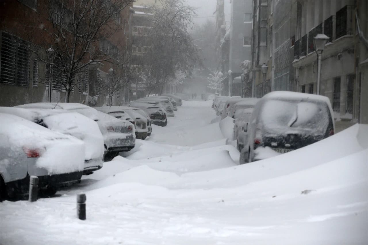 Snježna oluja Filomena zahvatila je Madrid, Castillu La Manchu i Valenciju