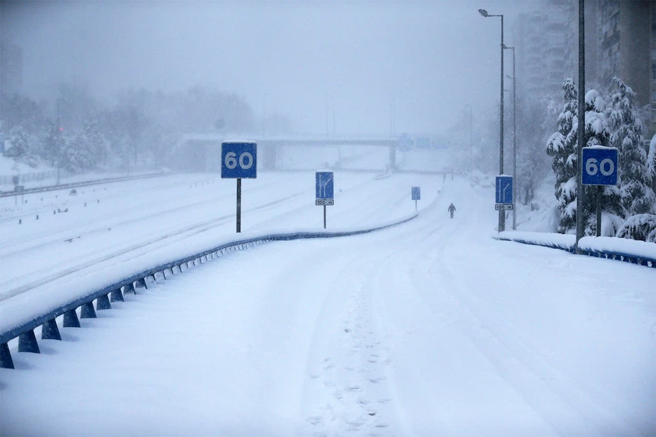 Snježna oluja Filomena zahvatila je Madrid, Castillu La Manchu i Valenciju