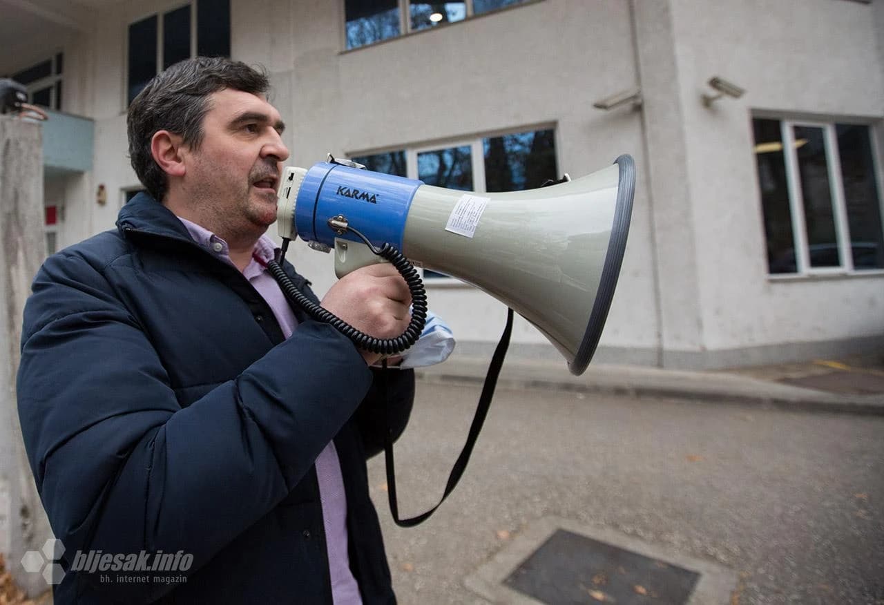 Prosvjed Sindikata HT Mostar