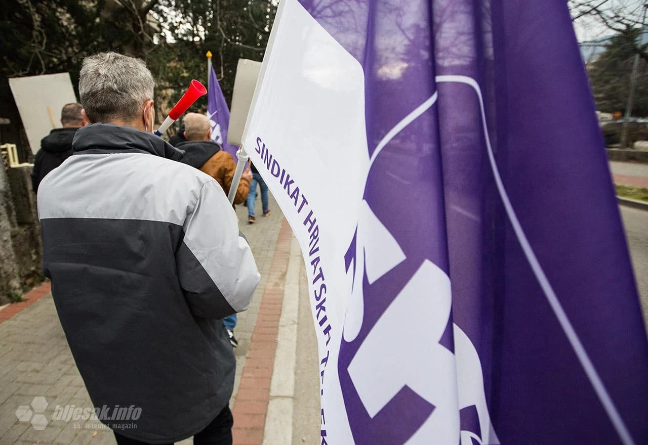 Prosvjed Sindikata HT Mostar