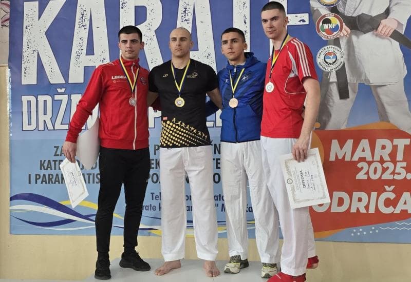 Karate klub Student iz Mostara - Državno prvenstvo u karateu: Veladžić zlatni a Tanović brončani