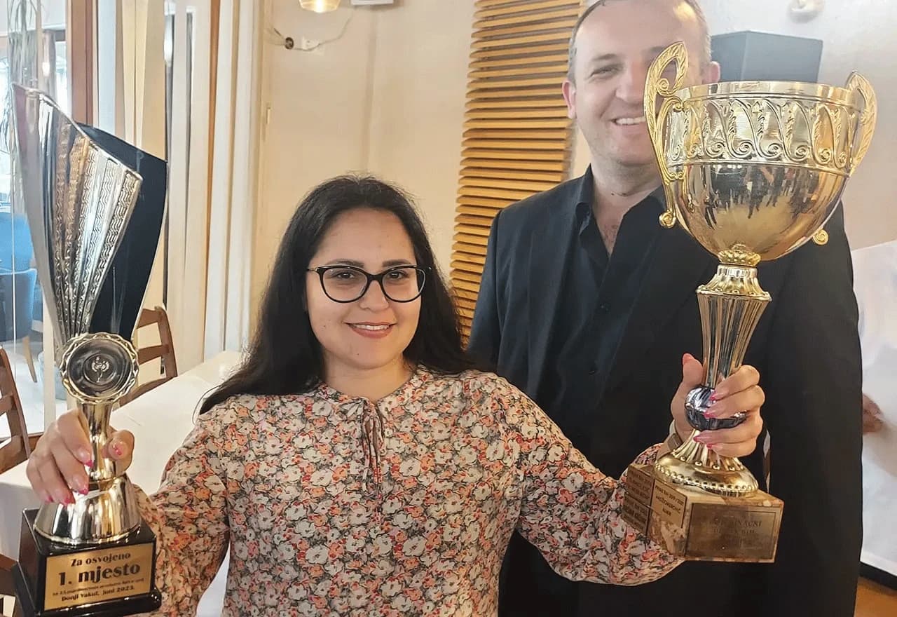 Alma Pašić s osvojenim 1. mjestom u pojedinačnoj konkurenciji na državnom prvenstvu