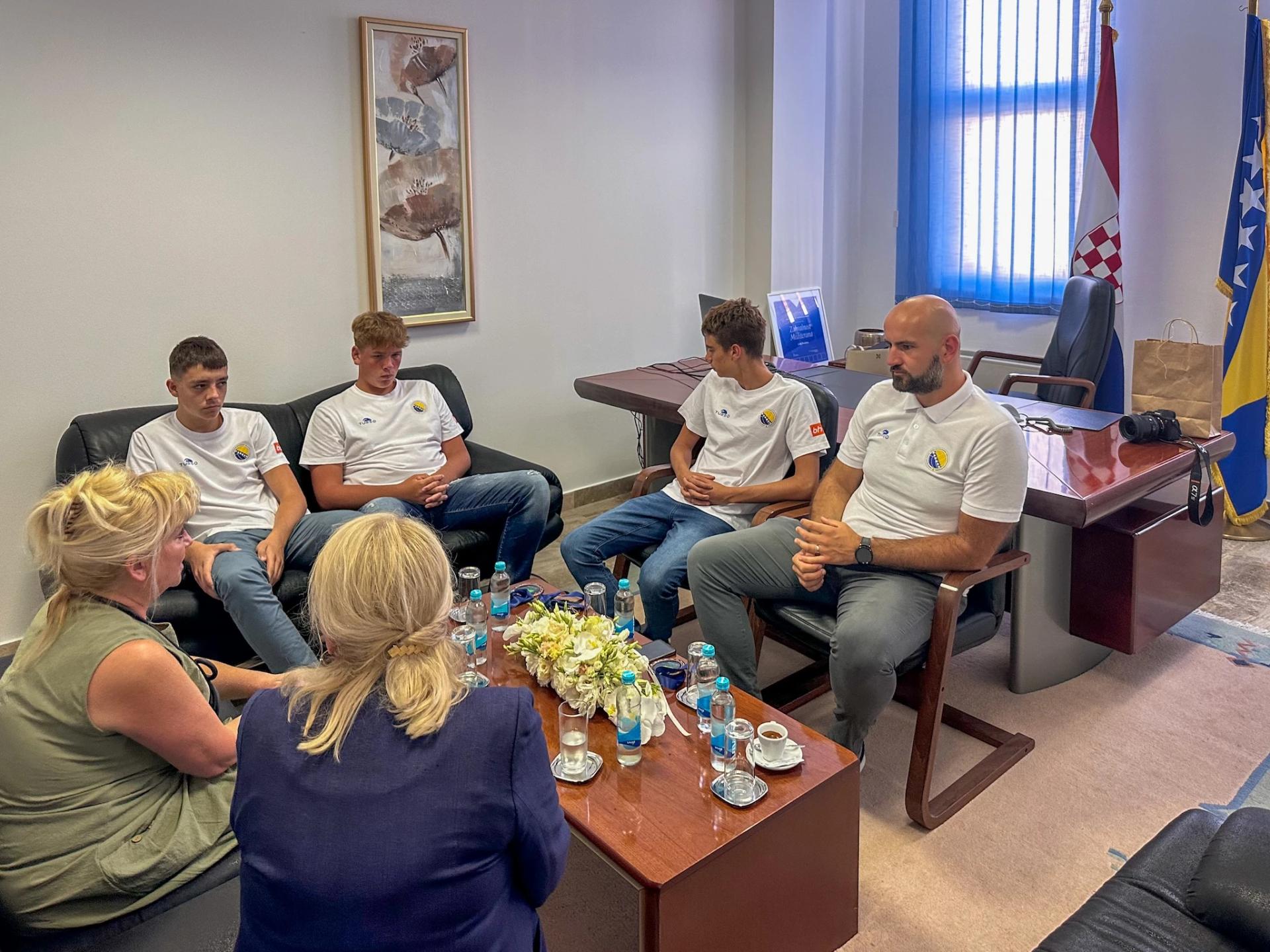 Brončani vaterpolisti na prijemu u Mostaru kod predsjednice Bradare i ministrice Vlaisavljević