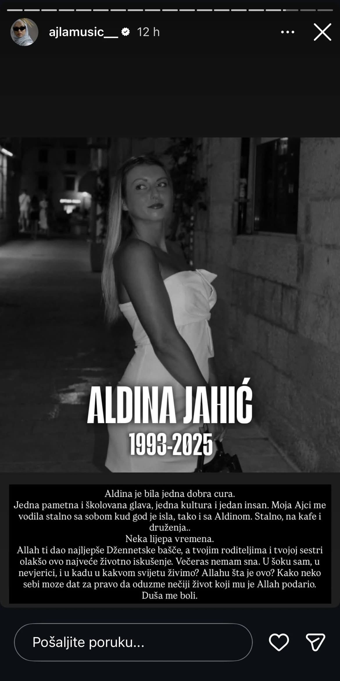Influenserica Ajla Musić podijelila je osobnu uspomenu na svojim društvenim mrežama.